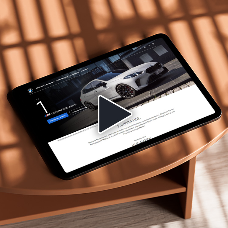 BMW F70 komplette OPK Website UI/UX Case Study