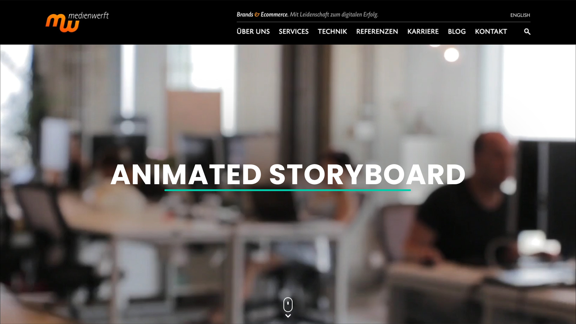 Animiertes Storyboard für das Hero Video