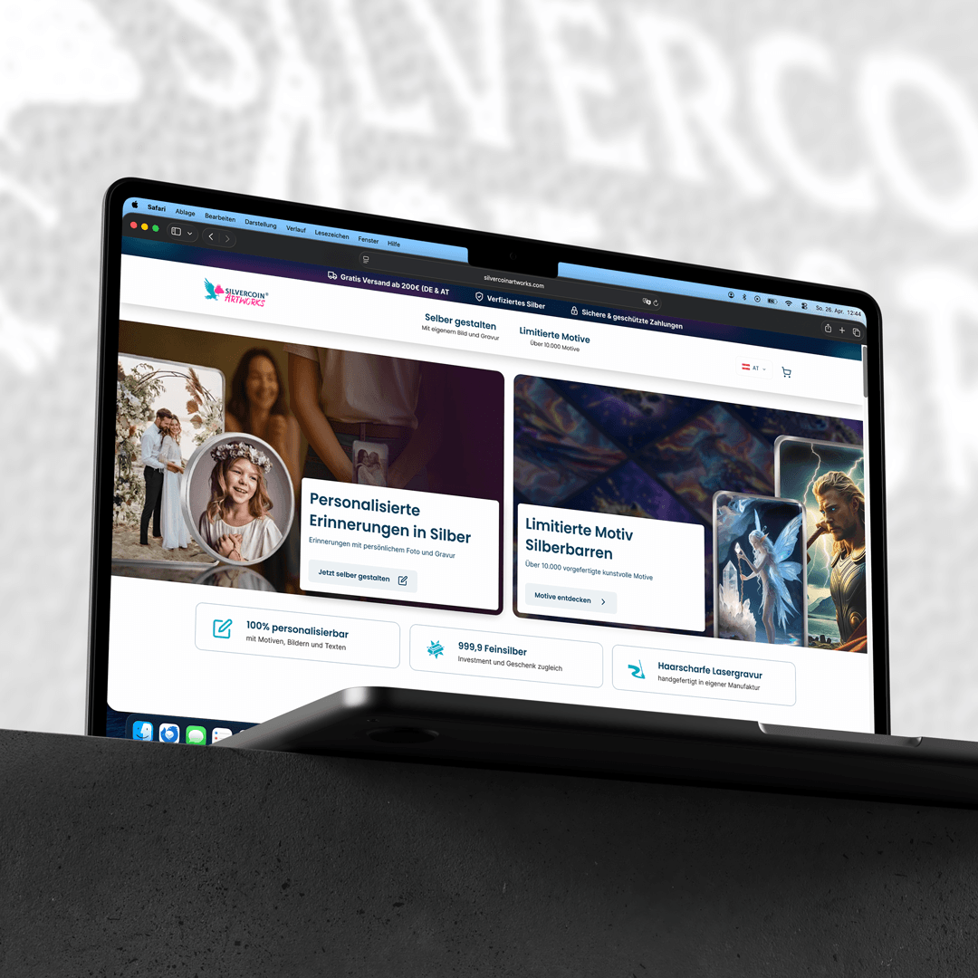 Silvercoin Artworks – E-Commerce UX/UI Optimierung